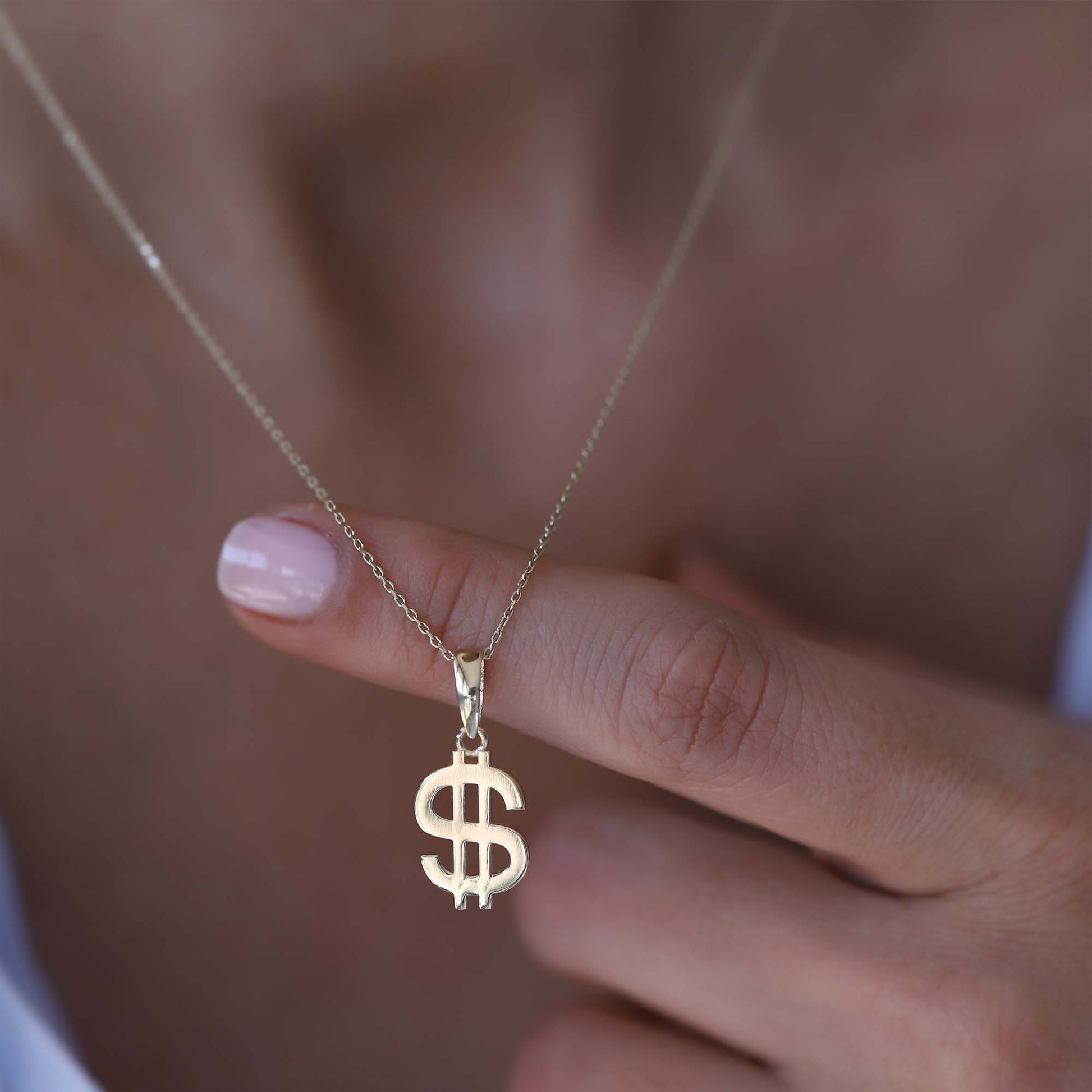 14 Ayar Altın Dolar Uç Kolye | AltınAlisverisim