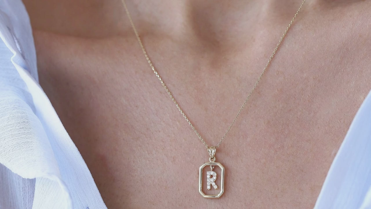 14K Altın Harfli Kolye